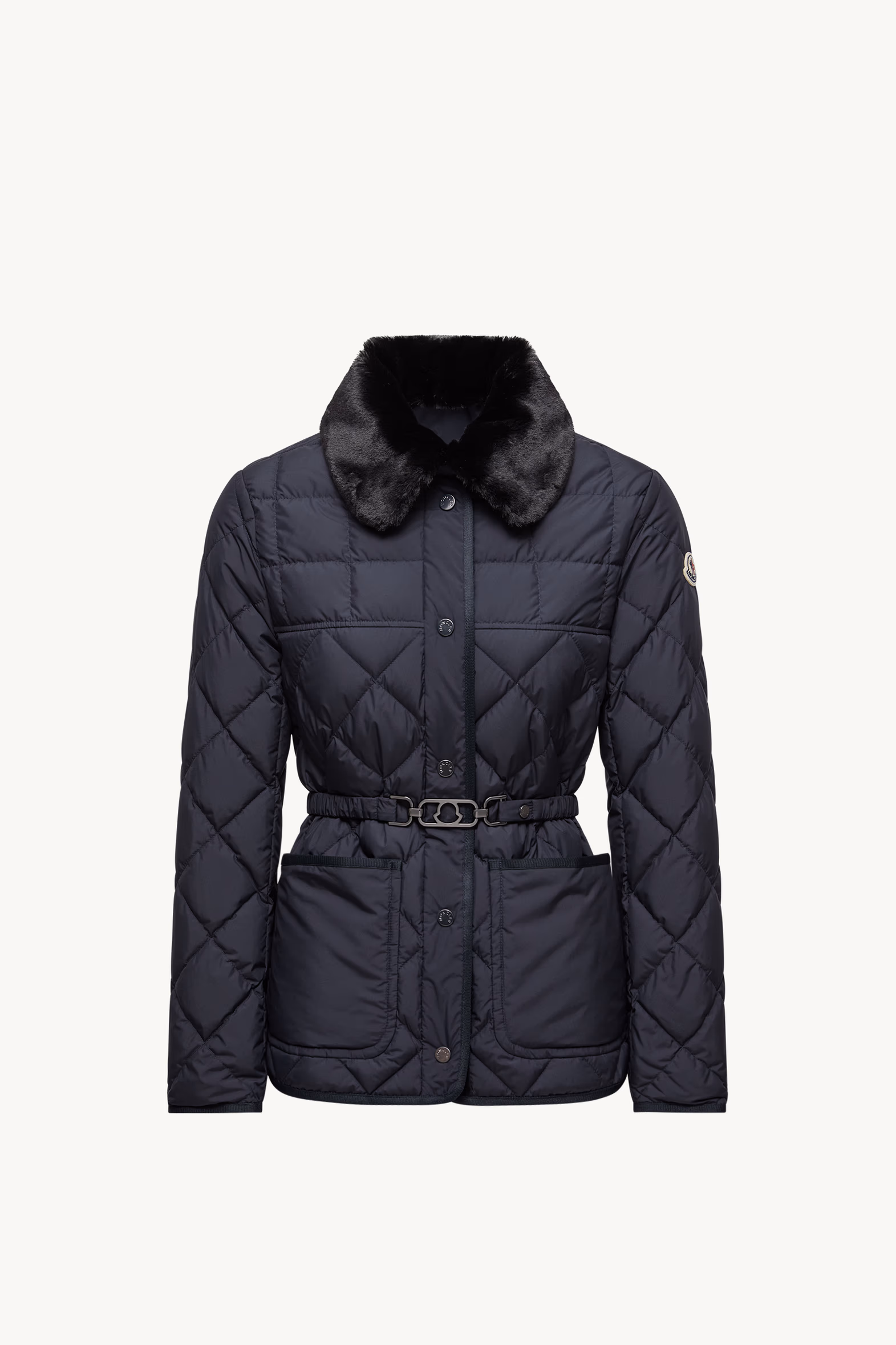 Doudoune courte Cygne en finitions synthétiques Femmes Bleu marine Moncler 2